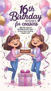 16th birthday wishes for cousins