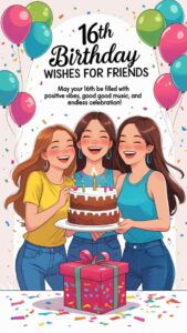16th birthday wishes for friends