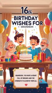 16th birthday wishes for grandson