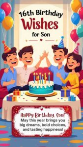 16th birthday wishes for son