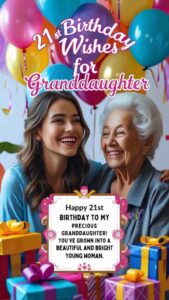 21st birthday wishes for granddaughter