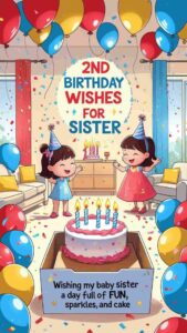 2nd birthday wishes for sister