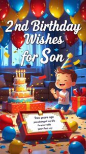 2nd birthday wishes for son