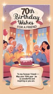70th birthday wishes for a friend