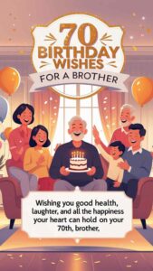 70th birthday wishes for brother