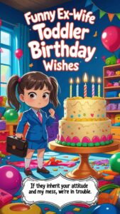 funny ex wife toddler birthday wishes