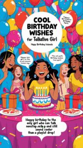 cool birthday wishes for talkative girl