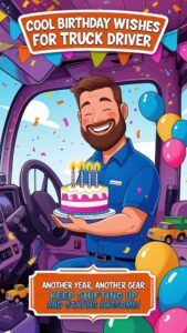 cool birthday wishes for truck driver
