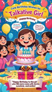 cute birthday wishes for talkative girl
