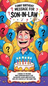 funny birthday message for son in law