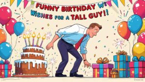 funny birthday wishes for a tall guy