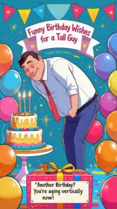 funny birthday wishes for a tall guy