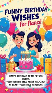 funny birthday wishes for fiance