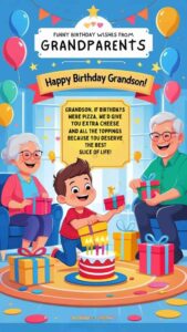 funny birthday wishes for grandson from grandparents