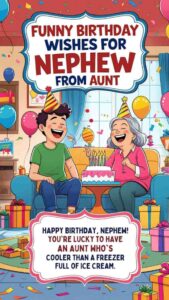 funny birthday wishes for nephew from aunt