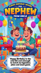 funny birthday wishes for nephew from uncle