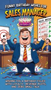 funny birthday wishes for sales manager