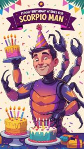 funny birthday wishes for scorpio man