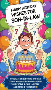 funny birthday wishes for son in law