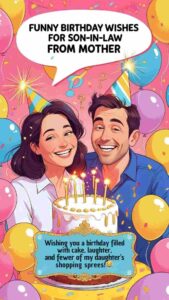 funny birthday wishes for son in law from mother