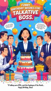 funny birthday wishes for talkative boss