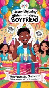 funny birthday wishes for talkative boyfriend