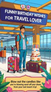 funny birthday wishes for travel lover