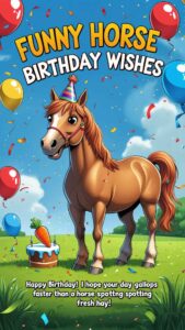 funny horse birthday wishes