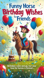 funny horse birthday wishes for friends