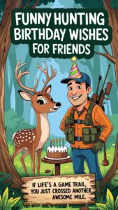 funny hunting birthday wishes for friends