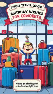 funny travel lover birthday wishes for coworker