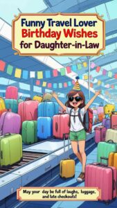 funny travel lover birthday wishes for daughter in law