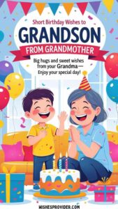short birthday wishes to grandson from grandmother