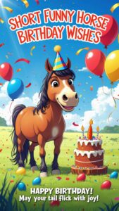 short funny horse birthday wishes