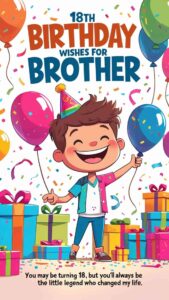 18th birthday wishes for brother