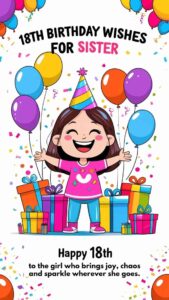 18th birthday wishes for sister