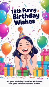 18th funny birthday wishes
