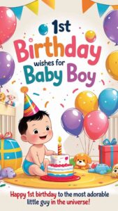 1st birthday wishes for baby boy