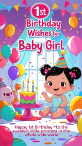 1st birthday wishes for baby girl