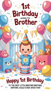 1st birthday wishes for brother
