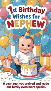 1st birthday wishes for nephew
