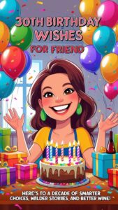 30th birthday wishes for friend