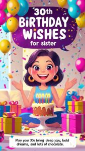 30th birthday wishes for sister