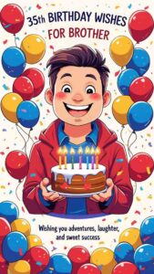 35th birthday wishes for brother
