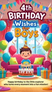 4th birthday wishes for boys