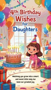 4th birthday wishes for daughters