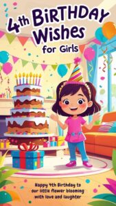 4th birthday wishes for girls