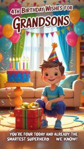 4th birthday wishes for grandsons
