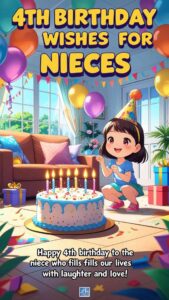 4th birthday wishes for nieces