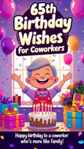 65th birthday wishes for coworkers
